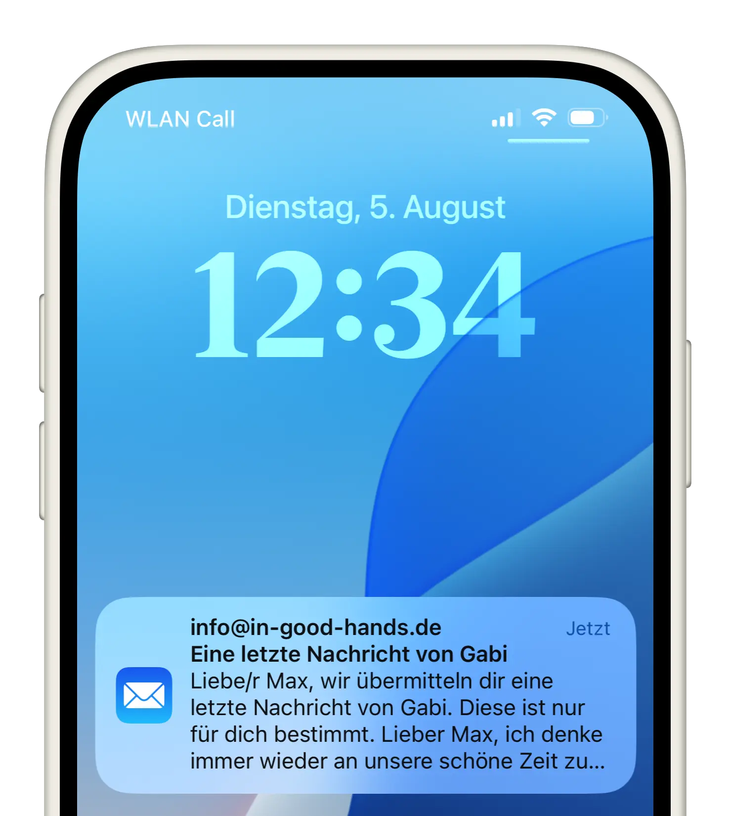 Eine übermittelte Nachricht via E-Mail